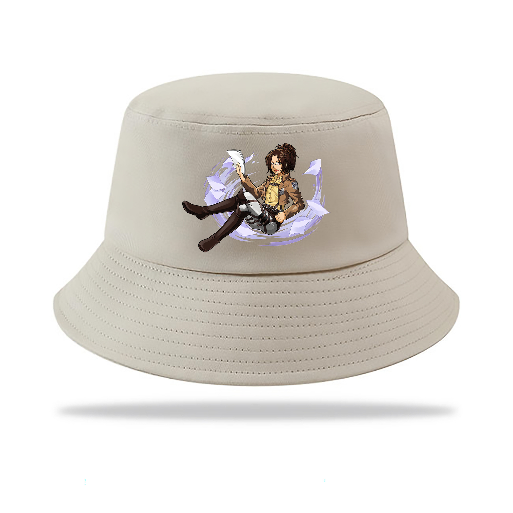 （画像用） 進撃の巨人 ハンジ·ゾエ Attack on Titan Hanji Zoe アウトドア日除けバケットハット